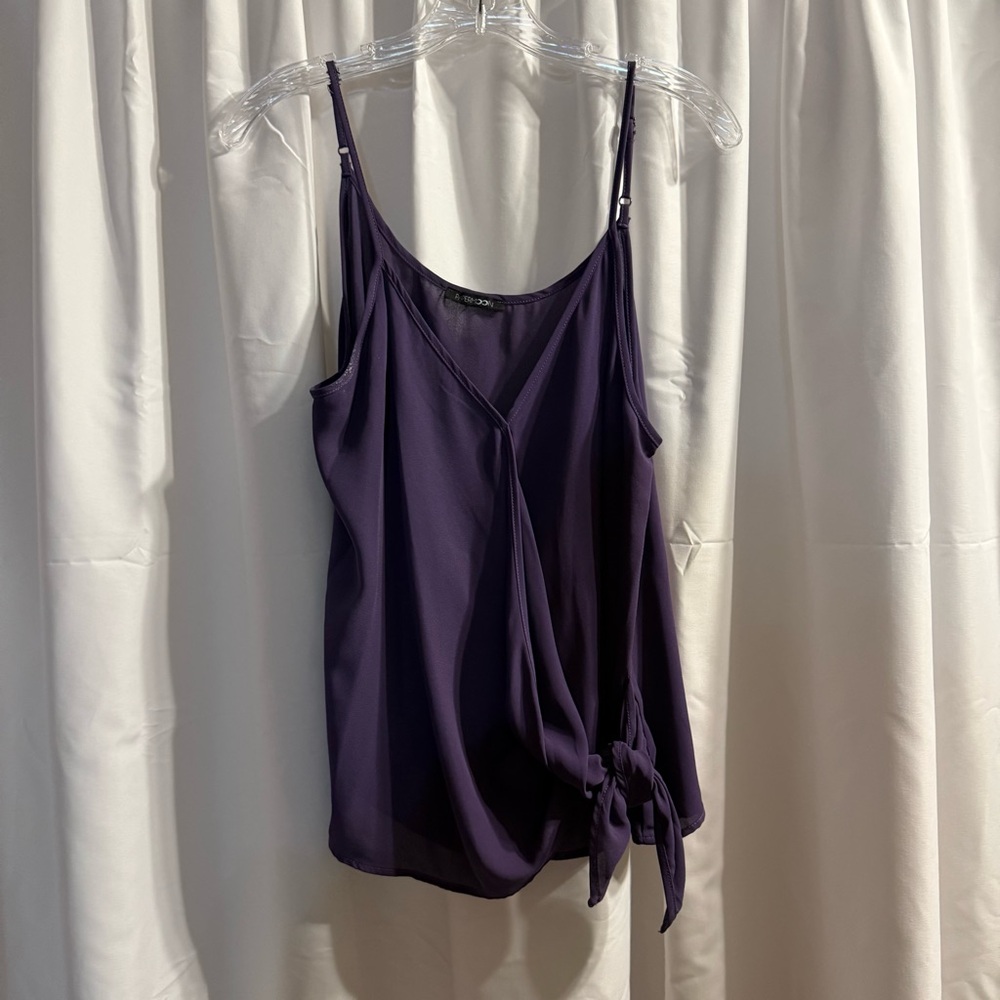 BNWT Papermoon Deep Purple Camisole with Tie Detail - Size Large